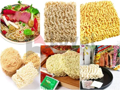 Square fried instant noodle block for bags