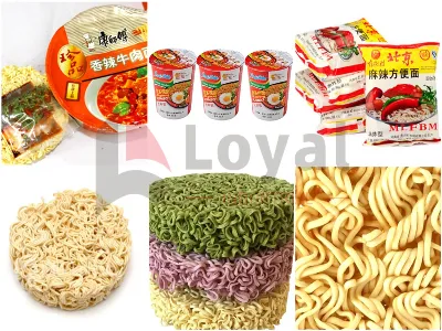 Round fried noodle cake for cups and bowls