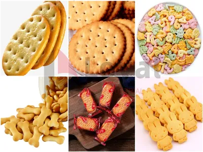 Galleta Marie redonda con texto impreso y superficie lisa