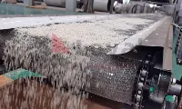 Foto en el sitio de la extrusora de arroz artificial