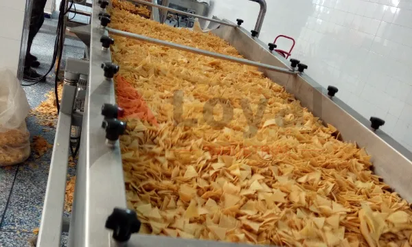 Freidora continua para el efecto de ampollado de chips de tortilla