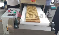 Conveyor belt transporting soya chunks
