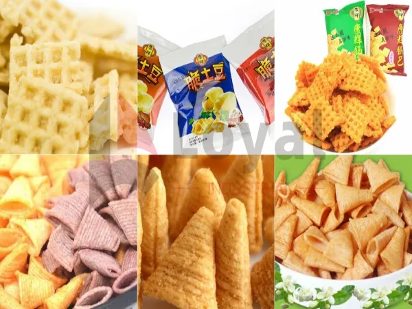 Snack frito en forma de cuerno crujiente