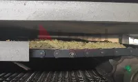 Extruded breadcrumb line on-site processing
