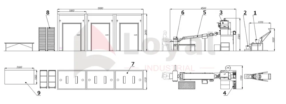 Gluten-Free Pasta Production Process Flow Chart