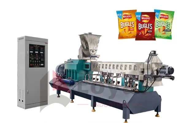 Máquina industrial de pellets de snack 2D y 3D con fryums de papa semiterminados