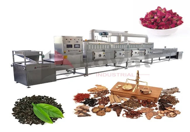 Industrial Tunnel Microwave Drying and Sterilization Machine