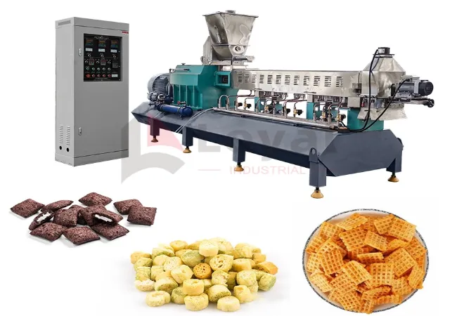 Loyal Twin Screw Extruder for Snacks and Cereals