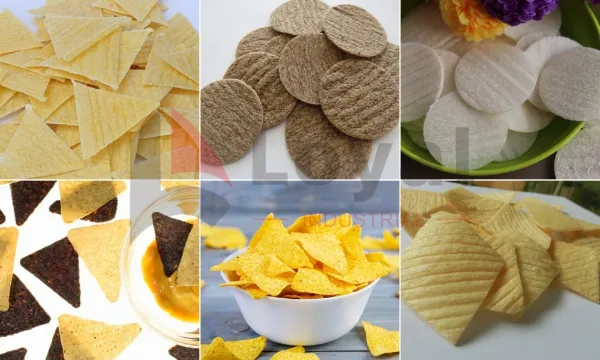Chips de tortilla estilo tostitos redondos para mojar