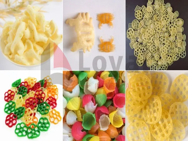 Pellets de snack de trigo en forma de concha