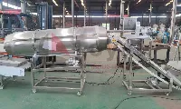 Foto en el sitio de la línea de producción de pellets de snack
