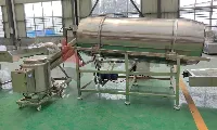 Máquina de chips de tortilla en operación vista de fábrica
