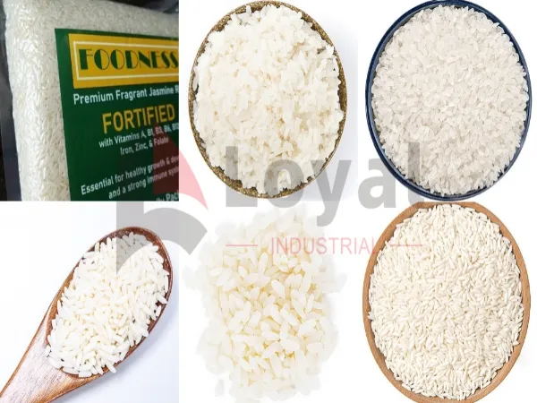 Arroz artificial blanco fortificado con Hierro y Zinc
