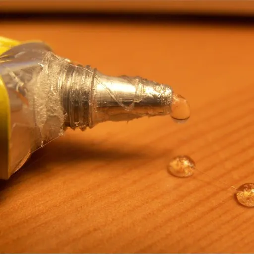 What are the primary chemical building blocks of synthetic glue_