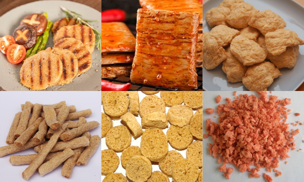 Bocadillos de Proteína Texturizada Listos para Comer y Aplicaciones de Salteado